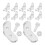 160 Pcs Clear Acrylic L-Shaped Corner Brackets With Screws 2