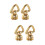 4Pcs Brass Metal Triangle Rings Rivet Studs for Purse Strap Craft DIY 9