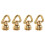 4Pcs Brass Metal Triangle Rings Rivet Studs for Purse Strap Craft DIY 4