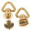 4Pcs Brass Metal Triangle Rings Rivet Studs for Purse Strap Craft DIY 2