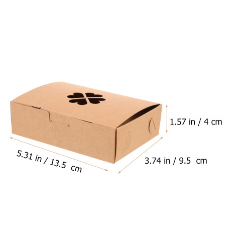 25Pcs Kraft Paper Food Boxes For Fried Snacks Packaging 1