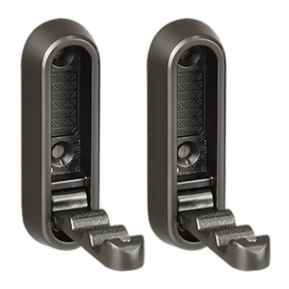 2 Pieces Folding Wall Hooks For Coats Hats Backpacks Heavy Duty Aluminum Alloy Towel Hook Light Grey-image-OPC-PKY8DRW-NEW