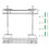 Space Aluminum Bathroom Shelf Rust-Proof Shower Rack Kitchen Storage 1