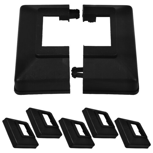 30 Pcs Vinyl Fence Post Base Caps Square Split Style 2