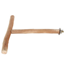 T Shaped Wooden Parrot Perch Chewing & Exercise Stand 12" Length