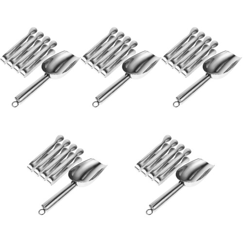 5 Sets Stainless Steel Ice Cube And Tongs Multi-Function Tool 2