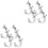 8 Pcs Heavy Duty Aluminum Truss Clamp Lights Mounting Bracket Hook 5