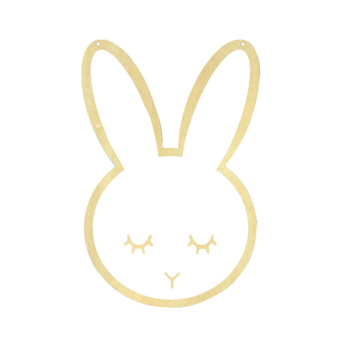 3Pcs Acrylic Wall Mirror With Wooden Frame In Bunny Shape