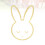 3Pcs Acrylic Wall Mirror With Wooden Frame In Bunny Shape 10