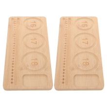 4Pièces Plateau Bois Beige Multi Compartiments Pour DIY