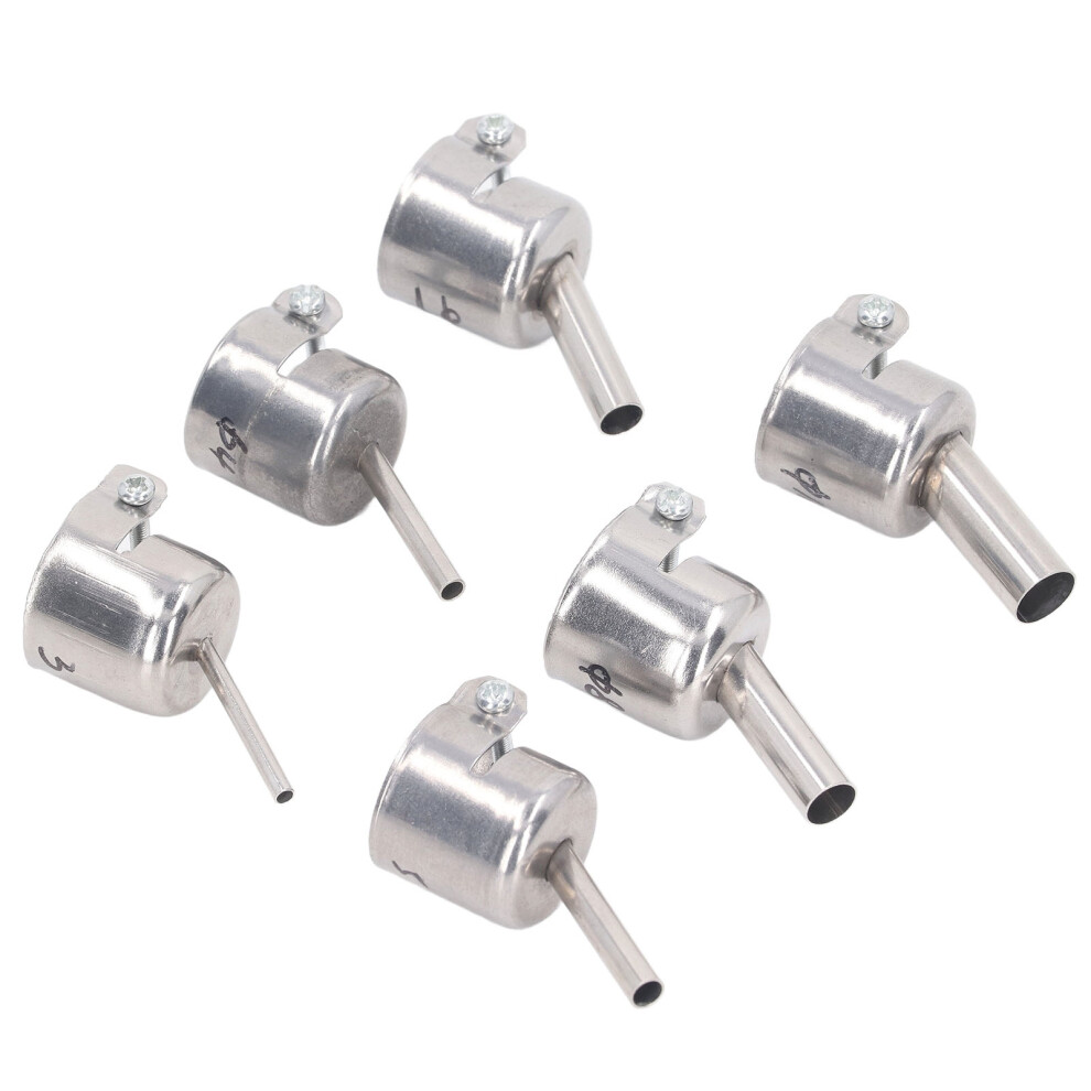 6Pcs Aluminum Alloy Heat Gun Nozzle Kit 3-10Mm Hot Air Tips 8741352154783