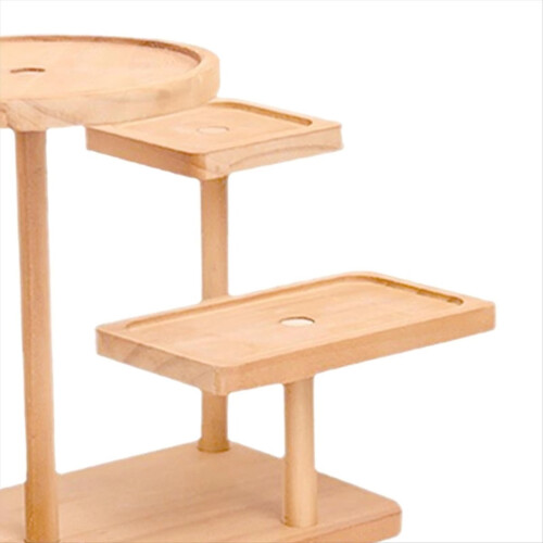 Display Riser Desktop Cabinet Organizer Wood Display Stand Shelf 2