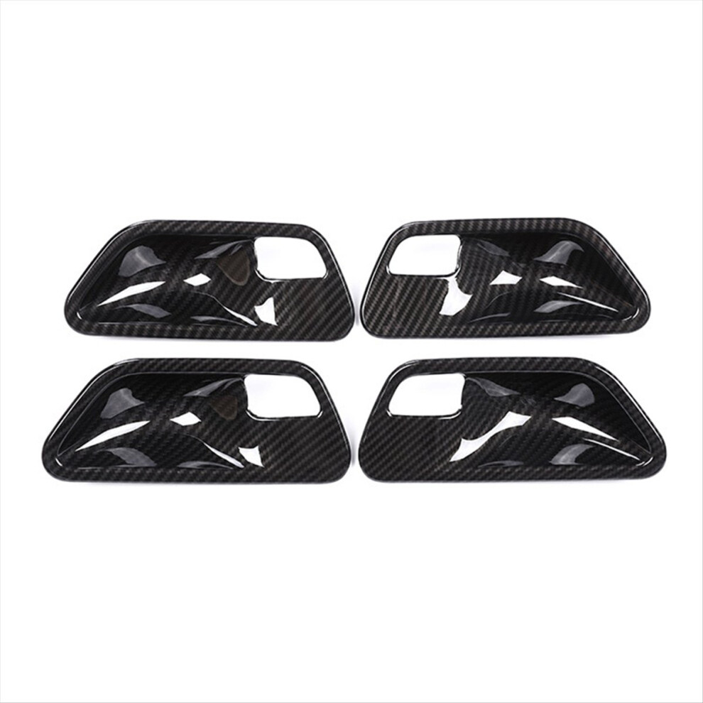 Abs Carbon Fiber Interior Door Handle Bowl Cover Trim 4853702810400