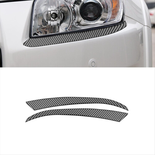 Carbon Fiber Headlight Eyebrow Eyelids Cover Trim for 2