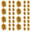 40Pcs Gold Cheerleading Pom Poms Reusable Plastic Performance Props 7