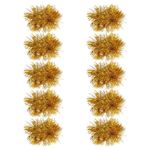 40Pcs Gold Cheerleading Pom Poms Reusable Plastic Performance Props 1