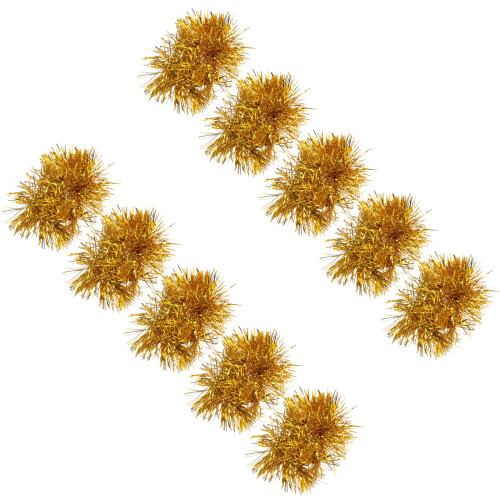 40Pcs Gold Cheerleading Pom Poms Reusable Plastic Performance Props 2