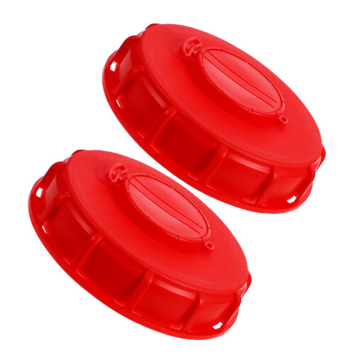 8 Pcs Ibc Tank Valve Adapter Heavy Duty Plastic Lid Cap With Vent 2