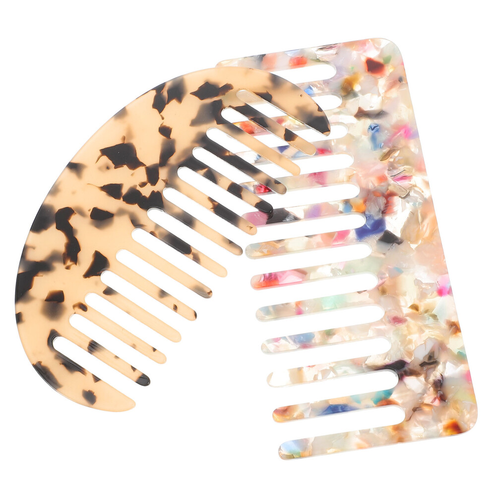 Inoomp 6 Pcs Wide Tooth Acetate Hair Detangling Pocket Combs