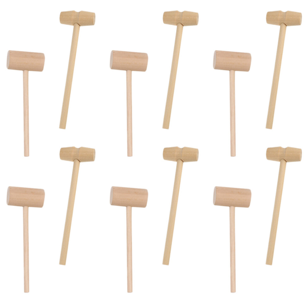 2 Sets 24 Pcs Crab Mallets Mini Cake Hammers Log Color-image-OPC-PKY8MPK-NEW