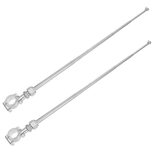 10 Pcs Retractable Flagpole For Motorcycle Bicycle Safety Flag Mount