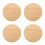 4Pcs Khaki Wooden Stool Seat Replacement for Bar Stool Dining Chairs 4