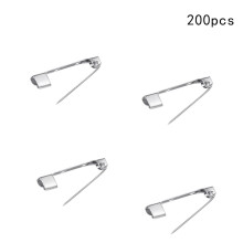 600 Pcs 2.5cm Silver Brooch Pin Back With Three Holes And Safety Clasp