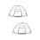 2Pcs Hemisphere Fire Sprinkler Guard Stainless Steel Bracket 9