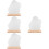 4Pcs Wooden Base Desktop Mirror Acrylic Irregular 7