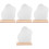 4Pcs Wooden Base Desktop Mirror Acrylic Irregular 3