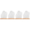 4Pcs Wooden Base Desktop Mirror Acrylic Irregular 4