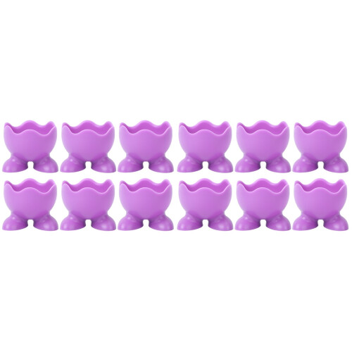 12 Pcs Silicone Egg Cups For Boiled Egg Serving 1