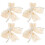 16 Pcs Pearl Bow Shoe Charms With Lace Keychain 1