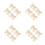 16 Pcs Pearl Bow Shoe Charms With Lace Keychain 9