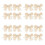 16 Pcs Pearl Bow Shoe Charms With Lace Keychain 6