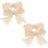 16 Pcs Pearl Bow Shoe Charms With Lace Keychain 3