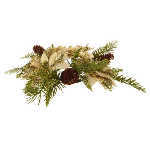 2Pcs Christmas Candle Ring Wreath For Pillar Candles Table Decoration 1