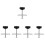 5Pcs Multifunctional Brake Caliper Press Tool Black for Auto Mechanics 7