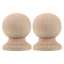 6 Pcs Unfinished Wood Finials For Curtain Rods Staircases Bed Posts
