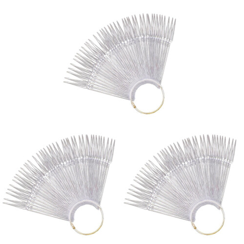 300 Pcs Nail Color Plates Fan Shaped Display Manicure Practice Stick 1