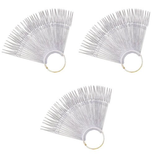300 Pcs Nail Color Plates Fan Shaped Display Manicure Practice Stick 2
