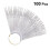 300 Pcs Nail Color Plates Fan Shaped Display Manicure Practice Stick 10