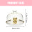 4 Sets Ceramic Cake Tray With Dome Multi-Functional Dessert Plate 9