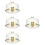 4 Sets Ceramic Cake Tray With Dome Multi-Functional Dessert Plate 7