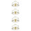 4 Sets Ceramic Cake Tray With Dome Multi-Functional Dessert Plate 8