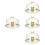 4 Sets Ceramic Cake Tray With Dome Multi-Functional Dessert Plate 6