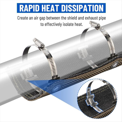 Pipe Shield, Exhaust Heat Shield, High Temperature Exhaust Manifold 2
