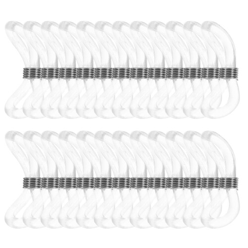 100Pcs Transparent Eyeglass Holder Ends Durable Rubber Metal Cord Tips 2