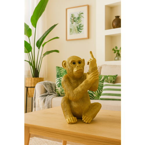 Cheeky Gold Monkey Statue | Fun & Bold Home Decor 1