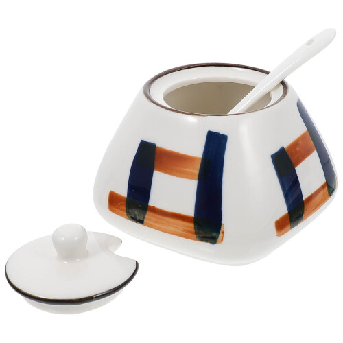 2 Sets Multi-Functional Spice Canister With Spoon Lid 2